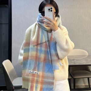Acne Multicolor Plaid Scarf
